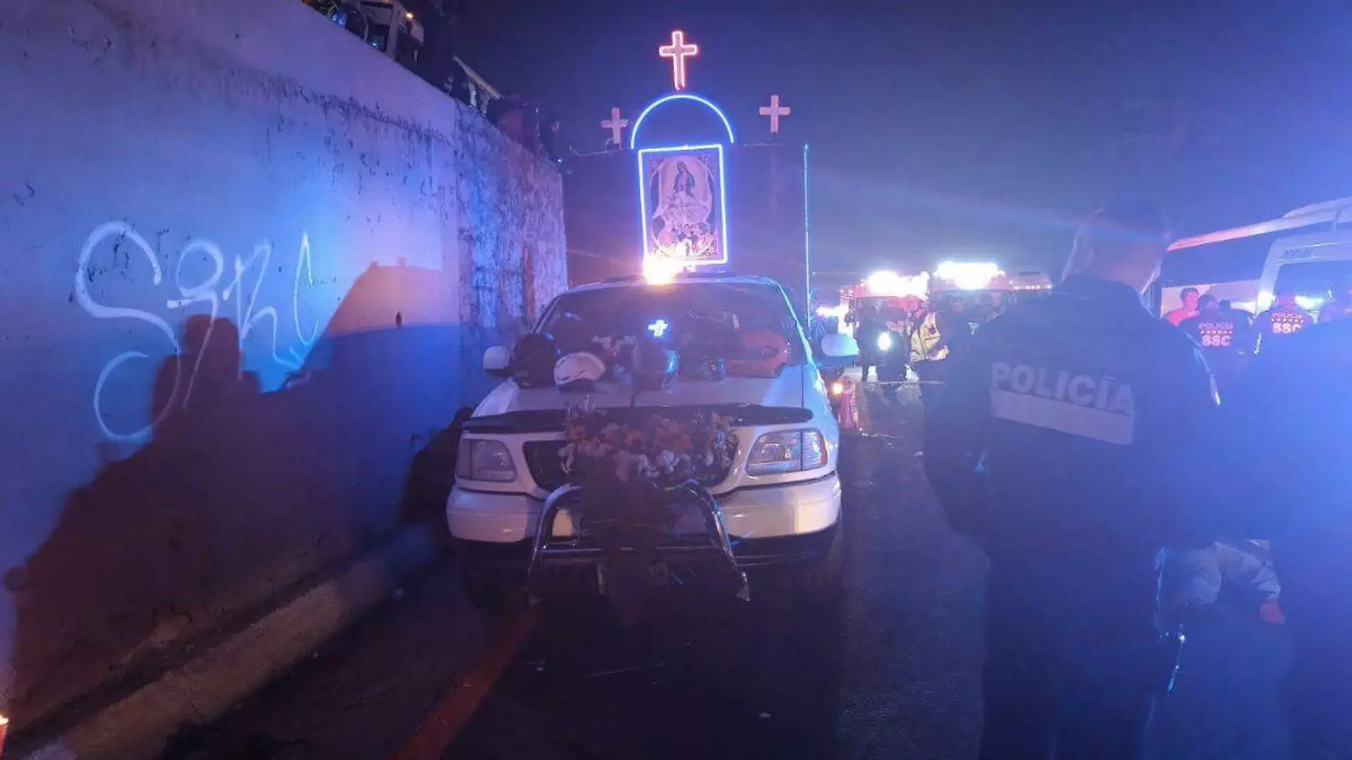 Arrollan a peregrinos motociclistas en la autopista México-Puebla